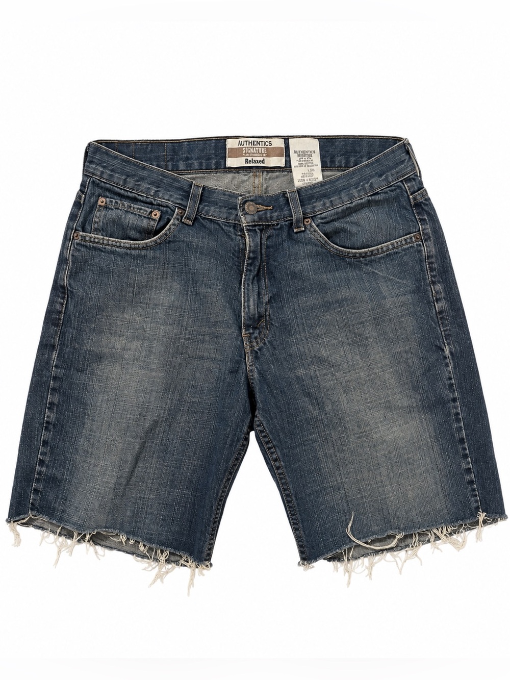 Levi’s Signature Authentics Men’s 34x32 Y2K Baggy Denim Jorts Shorts Cutoff